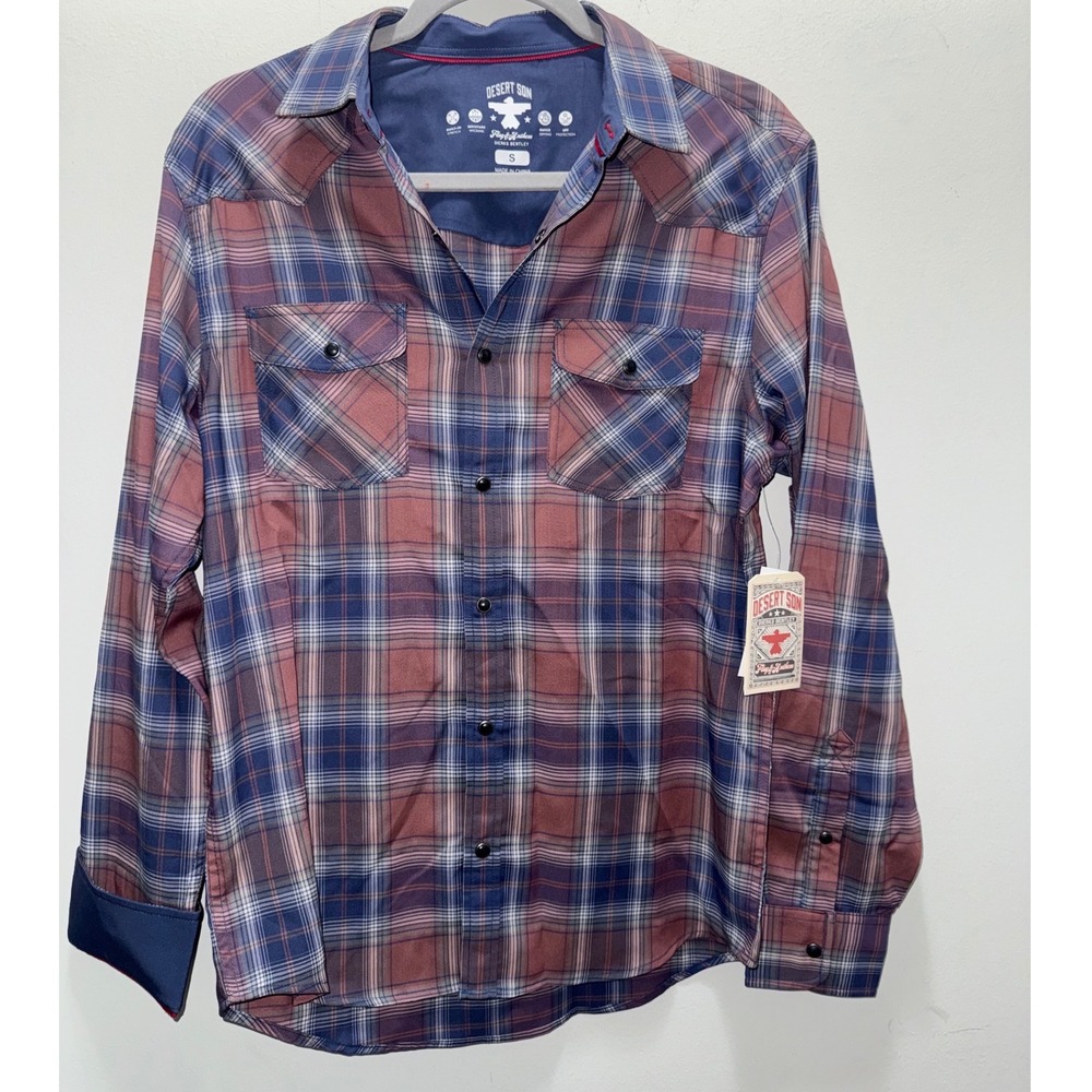 Flag & Anthem Desert Son Dierks Bentley Mens S Plaid Western Shirt NWT $69.50